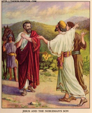 Jésus et le Noblemans fils Religieuse Christianisme Peinture à l'huile